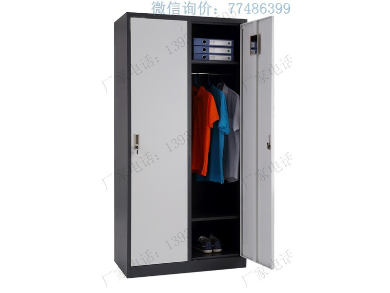 保山黑白套色兩門更衣柜